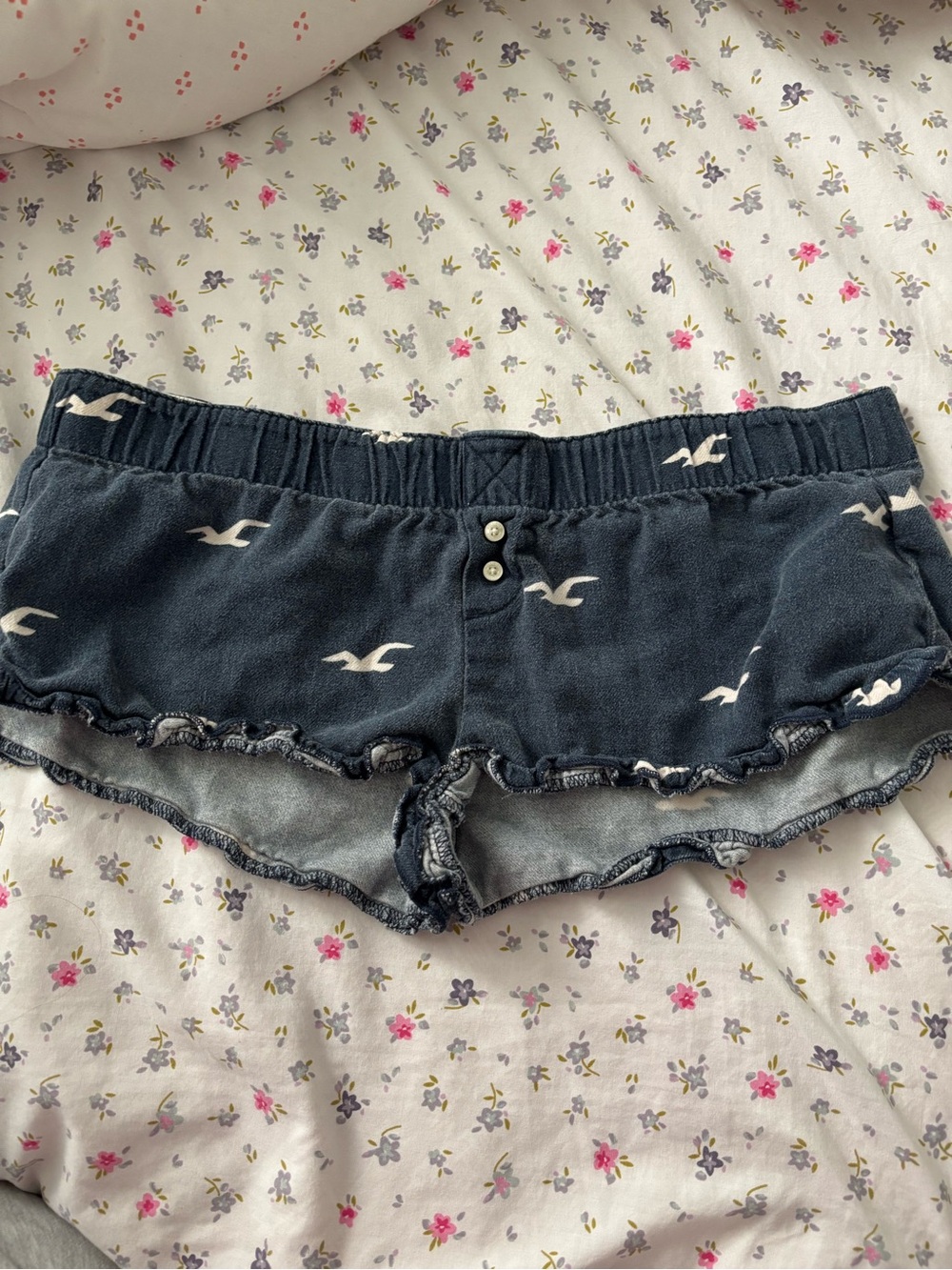 Hollister Y2K Pajama Shorts Navy